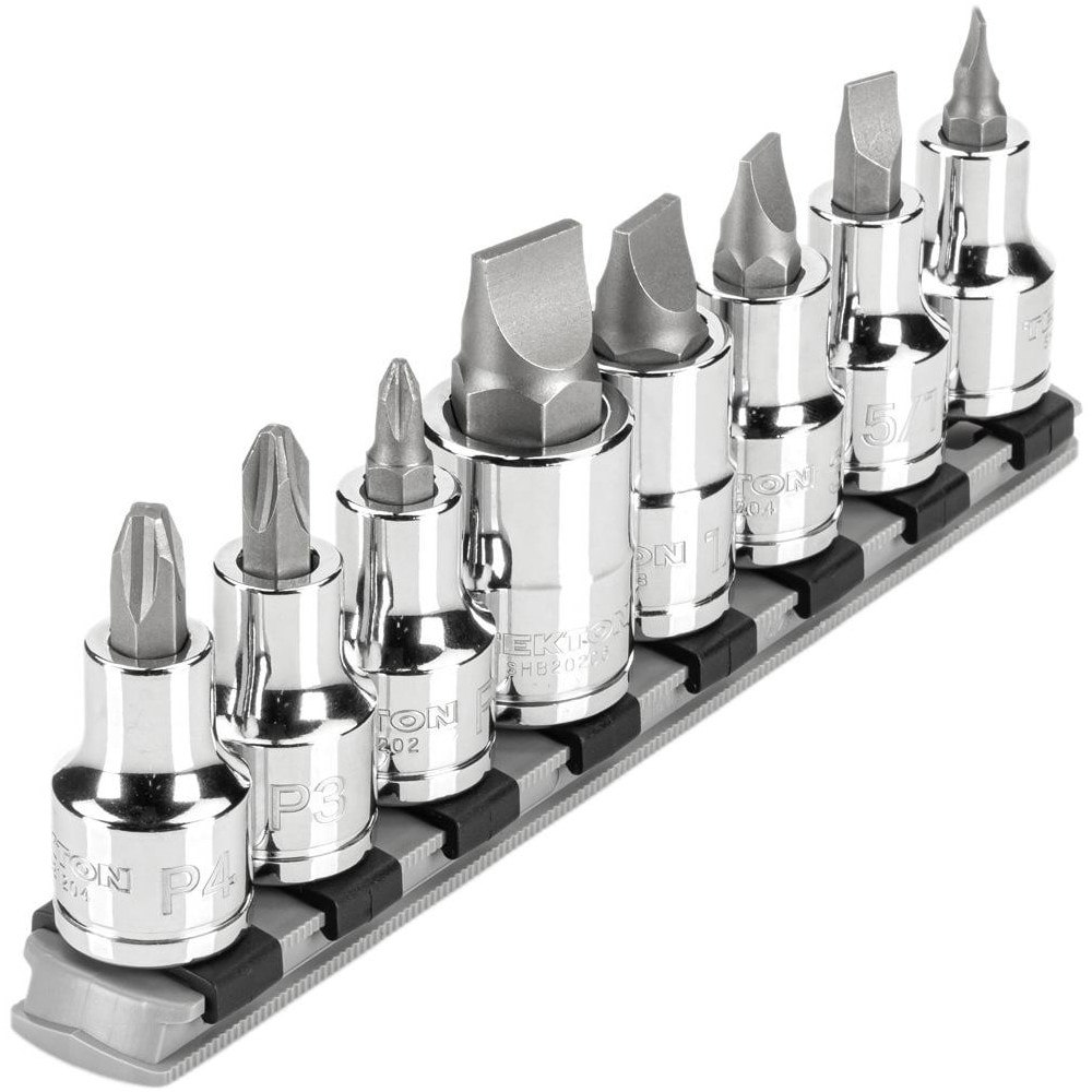 Socket Sets; Set Type: Socket Set ; Drive Size: 1/2 in ; Minimum Size (Inch): 1/4 ; Maximum Size (Inch): 5/8 ; Material: Steel ; Container Type: Socket Rail