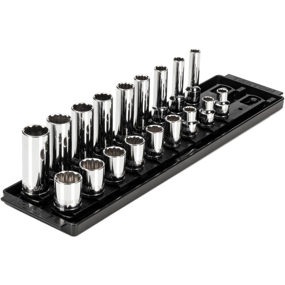 Socket Sets; Set Type: Deep; Standard; Socket Set ; Drive Size: 3/8 in ; Minimum Size (Inch): 0.3125 ; Maximum Size (Inch): 0.75 ; Tool Type: 3/8 in Standard & Deep Socket Set ; Material: Steel
