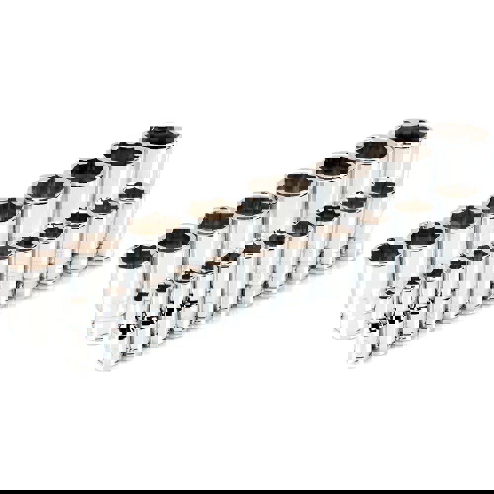 1/2 Inch Drive 6-Point Socket Set, 19-Piece (3/8 - 1-1/2 in.)