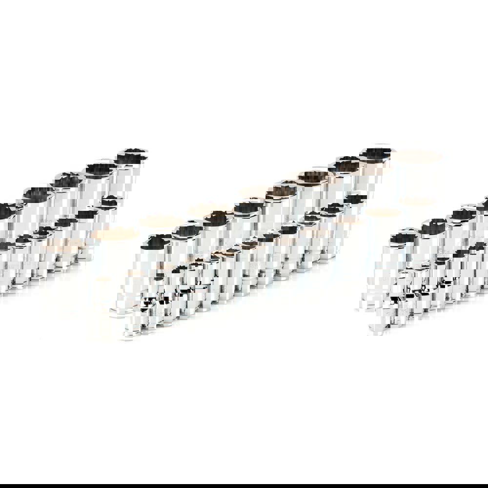 1/2 Inch Drive 12-Point Socket Set, 19-Piece (3/8 - 1-1/2 in.)