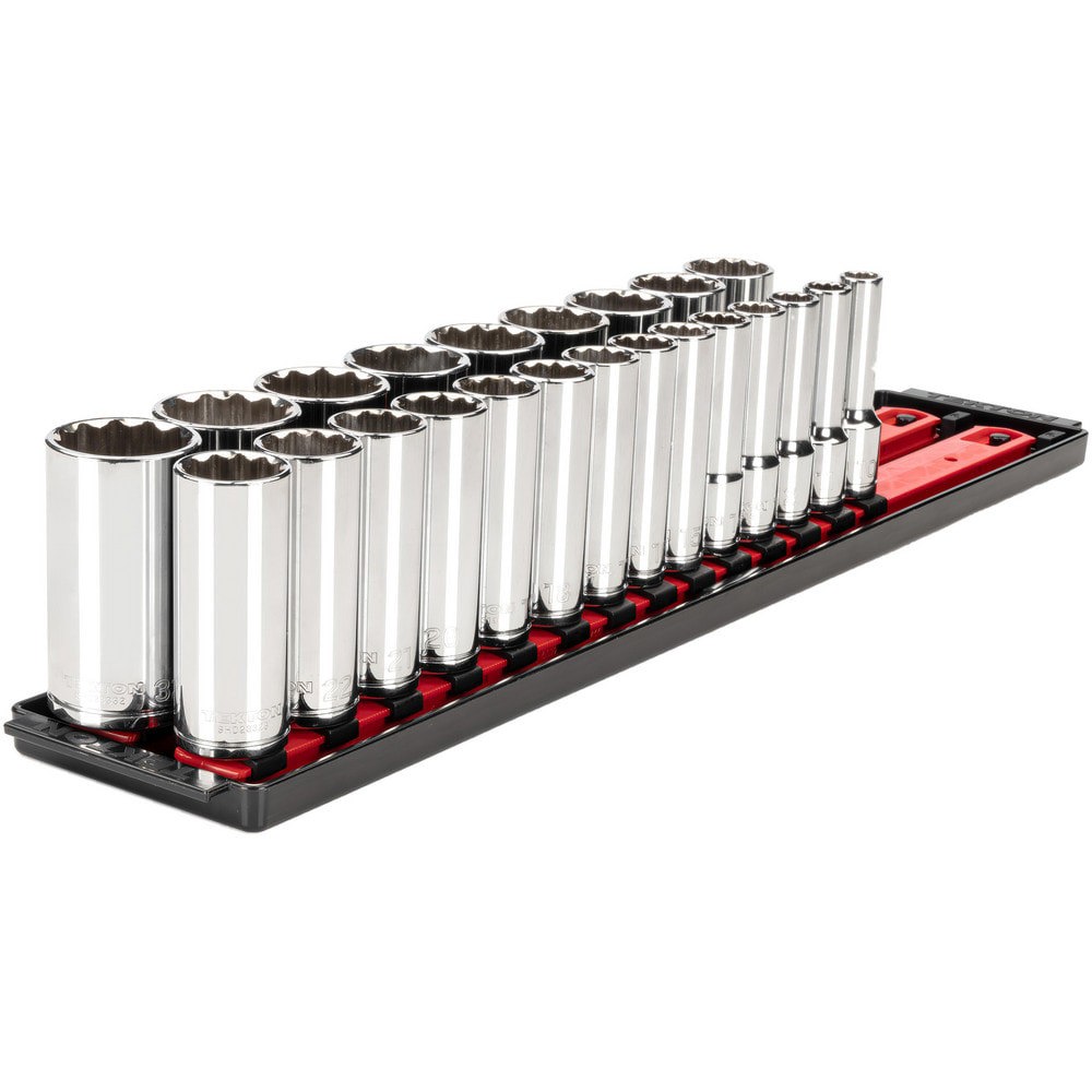 Socket Sets; Set Type: Deep; Socket Set ; Drive Size: 1/2 in ; Minimum Size (Inch): 10 ; Maximum Size (Inch): 32 ; Tool Type: 1/2 in Deep Socket Set ; Material: Steel