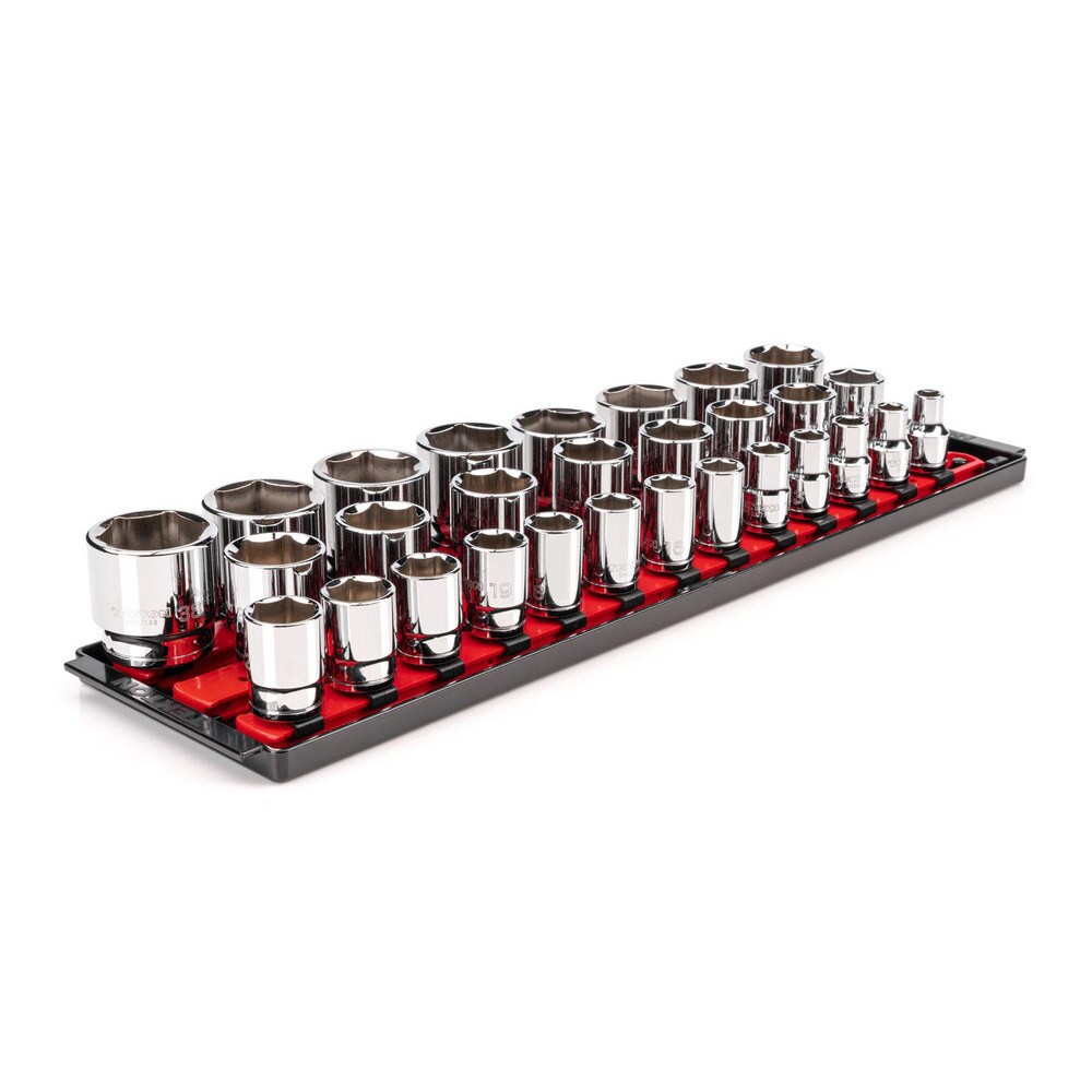29-pc 1/2 in Drive Socket Set (10-38 mm) 6p Tr 3Rl