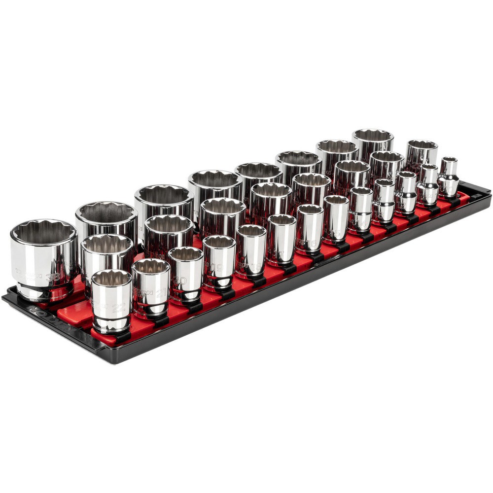 Socket Sets; Set Type: Standard; Socket Set ; Drive Size: 1/2 in ; Minimum Size (Inch): 10 ; Maximum Size (Inch): 38 ; Tool Type: 1/2 in Standard Socket Set ; Material: Steel