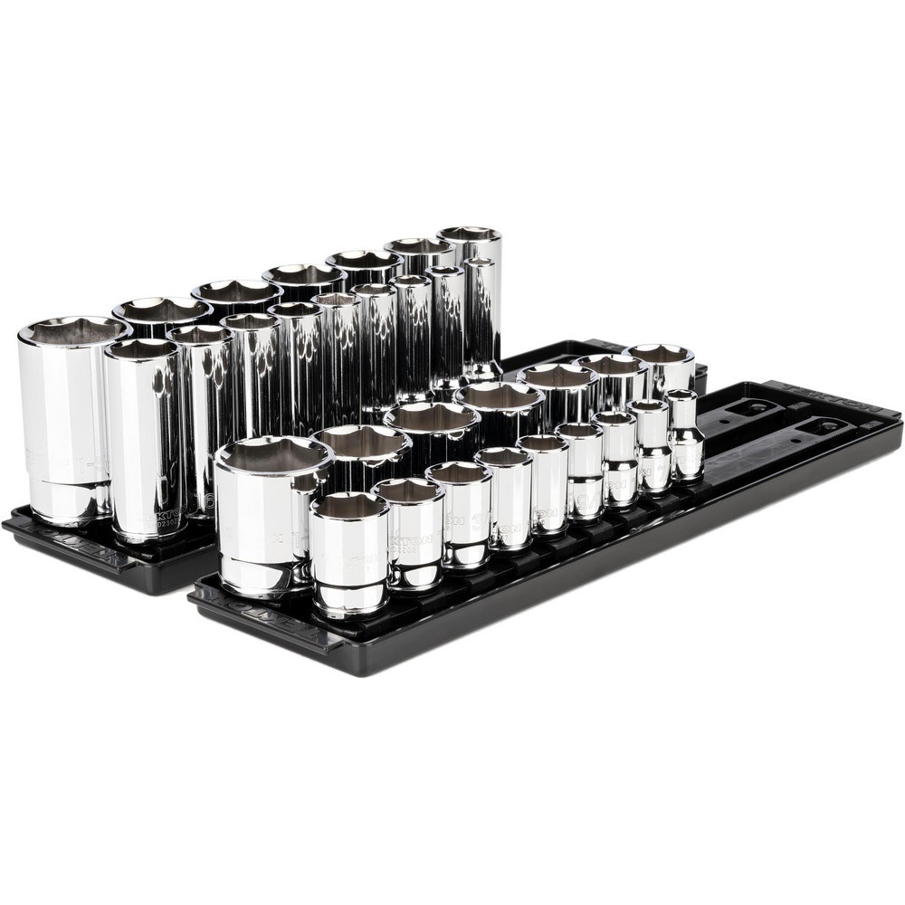 Socket Sets; Set Type: Deep; Standard; Socket Set ; Drive Size: 1/2 in ; Minimum Size (Inch): 0.375 ; Maximum Size (Inch): 1-5/16 ; Tool Type: 1/2 in Standard & Deep Socket Set ; Material: Steel