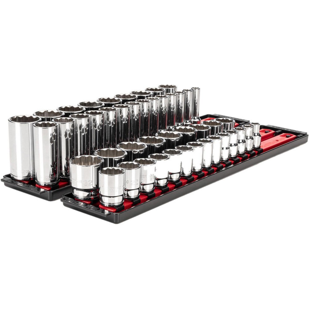 Socket Sets; Set Type: Deep; Standard; Socket Set ; Drive Size: 1/2 in ; Minimum Size (Inch): 10 ; Maximum Size (Inch): 32 ; Tool Type: 1/2 in Standard & Deep Socket Set ; Material: Steel