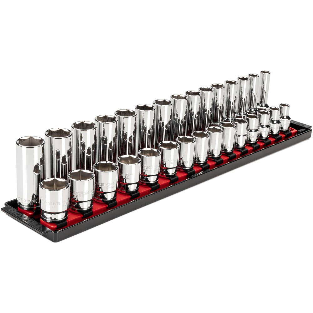 Socket Sets; Set Type: Deep; Standard; Socket Set ; Drive Size: 1/2 in ; Minimum Size (Inch): 10 ; Maximum Size (Inch): 24 ; Tool Type: 1/2 in Standard & Deep Socket Set ; Material: Steel