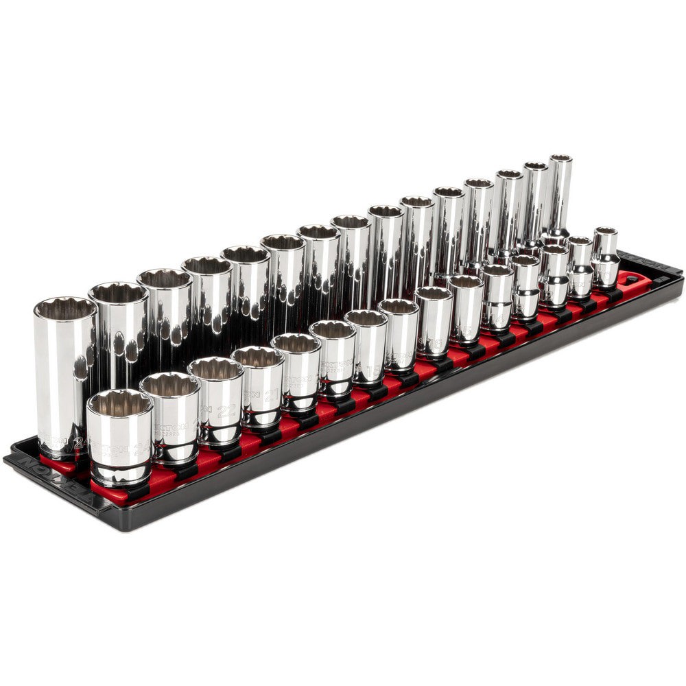 Socket Sets; Set Type: Deep; Standard; Socket Set ; Drive Size: 1/2 in ; Minimum Size (Inch): 10 ; Maximum Size (Inch): 24 ; Tool Type: 1/2 in Standard & Deep Socket Set ; Material: Steel