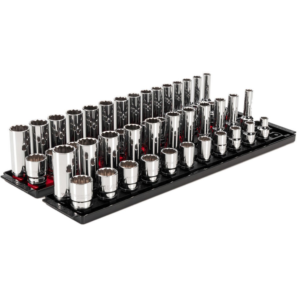 Socket Sets; Set Type: Deep; Standard; Socket Set ; Drive Size: 1/2 in ; Minimum Size (Inch): 0.375 ; Maximum Size (Inch): 1 ; Tool Type: 1/2 in Standard & Deep Socket Set ; Material: Steel