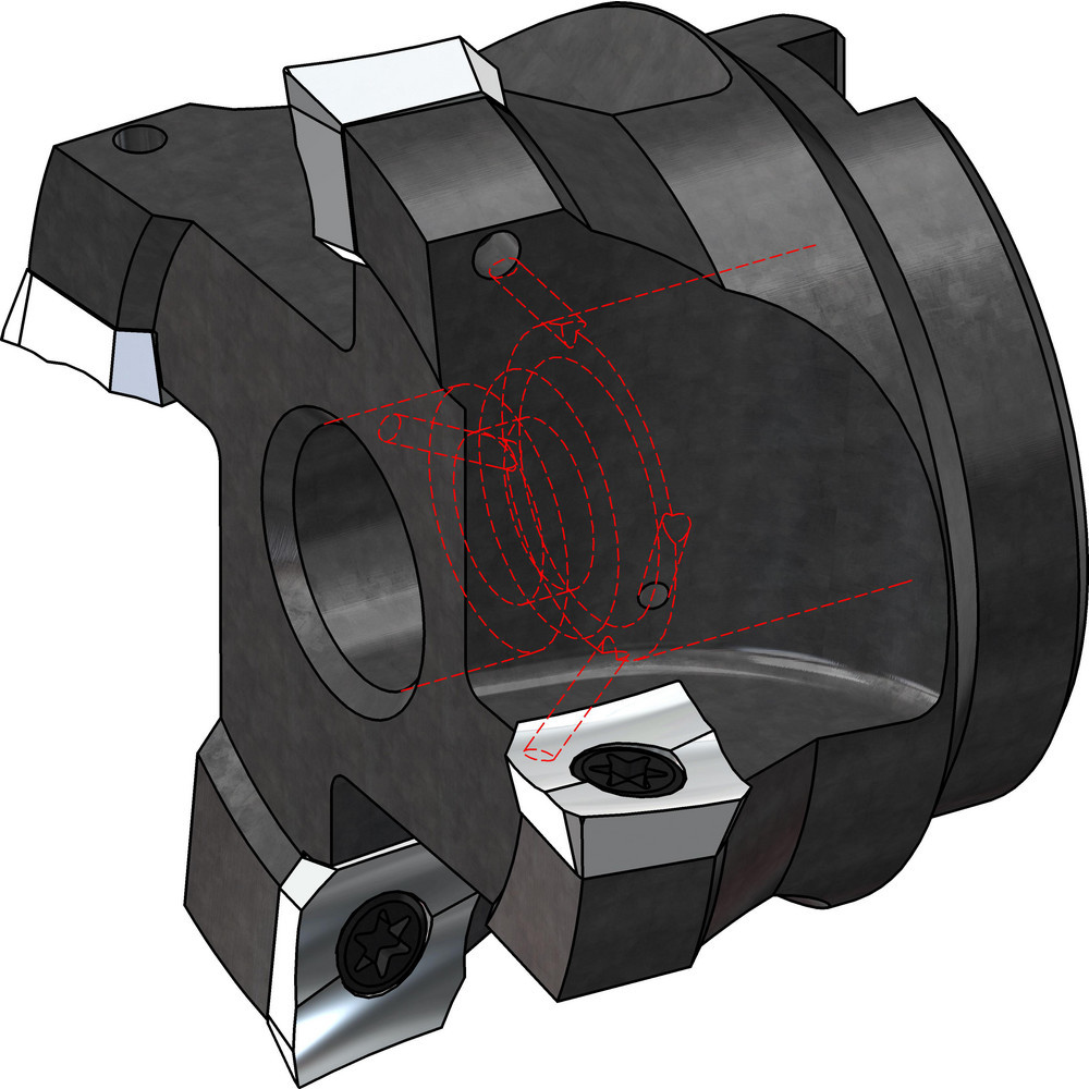 Indexable High-Feed End Mill: 2-1/2X3/8X2-1/2