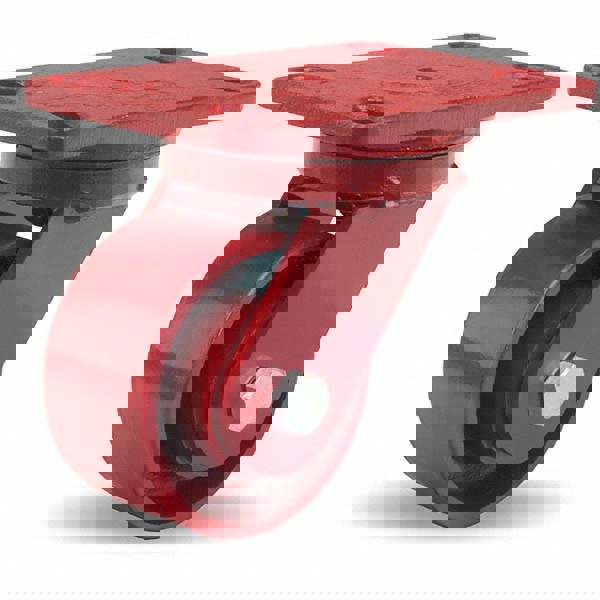 Swivel Top Plate Caster: Cast Iron, 4