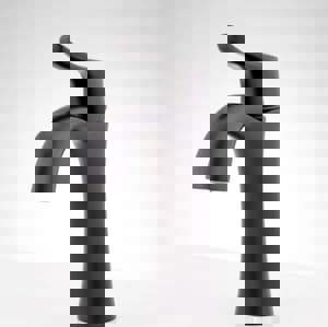 Single Handle Monoblock Bathroom Sink Faucet in Matte Black