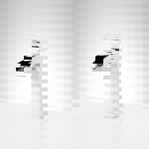 Single Handle Monoblock Bathroom Sink Faucet in Chrome