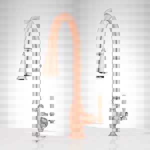 Single Handle Pull Down Kitchen Faucet in Antique Copper