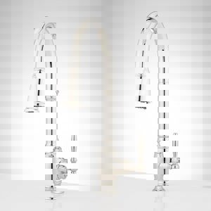 Single Handle Pull Down Kitchen Faucet in Polished Nickel