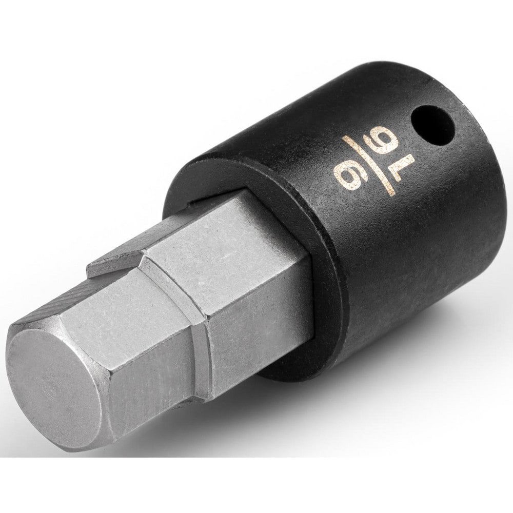 Impact Hex & Torx Bit Sockets; Drive Size: 3/8 (Inch); Hex Size (Inch): 9/16 ; Bit Length (Decimal Inch): 1.16 ; Overall Length (Decimal Inch): 2.2200 ; Material: Steel ; Finish: Manganese Phosphate