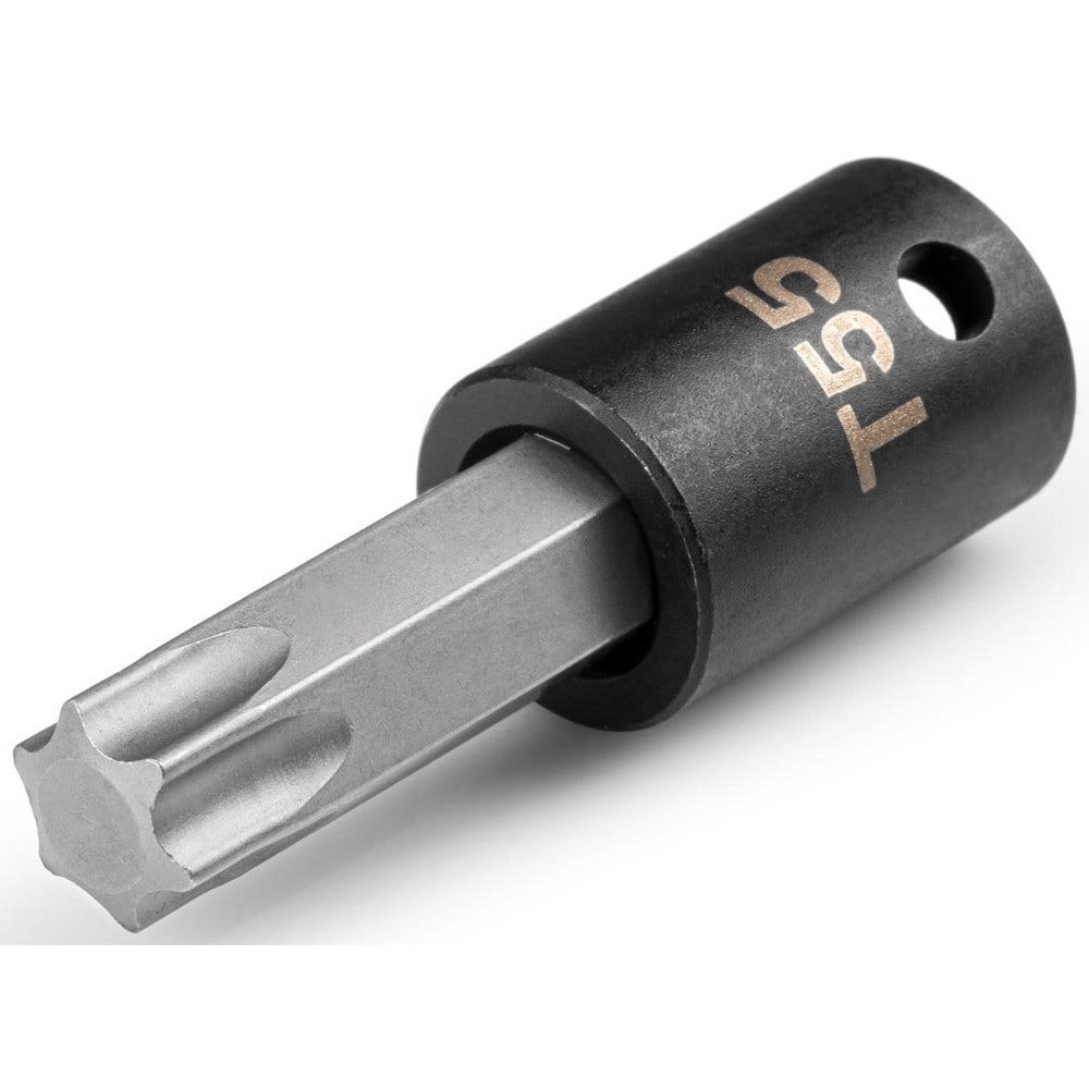 Impact Hex & Torx Bit Sockets; Drive Size: 3/8 (Inch); Torx Size: T55 ; Bit Length (Decimal Inch): 1.16 ; Overall Length: 2.22in ; Overall Length (Inch): 2-1/4 ; Material: Steel