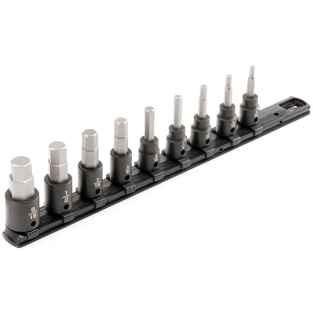 Socket Sets; Set Type: Impact ; Drive Size: 3/8 in ; Minimum Size (Inch): 5/32 ; Maximum Size (Inch): 9/16 ; Tool Type: Impact Bit Socket Set ; Material: Steel