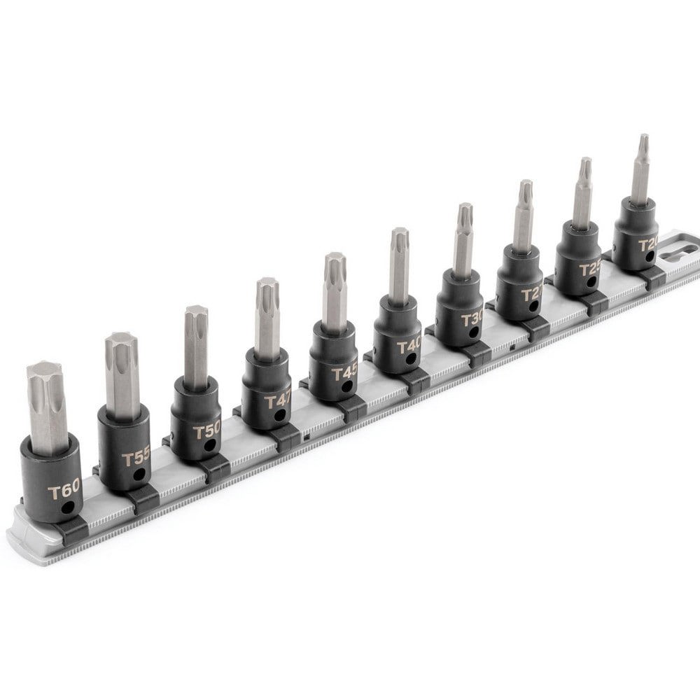 Socket Sets; Set Type: Impact ; Drive Size: 3/8 in ; Minimum Size (Torx): T20 ; Maximum Size (Torx): T60 ; Tool Type: Impact Bit Socket Set ; Material: Steel