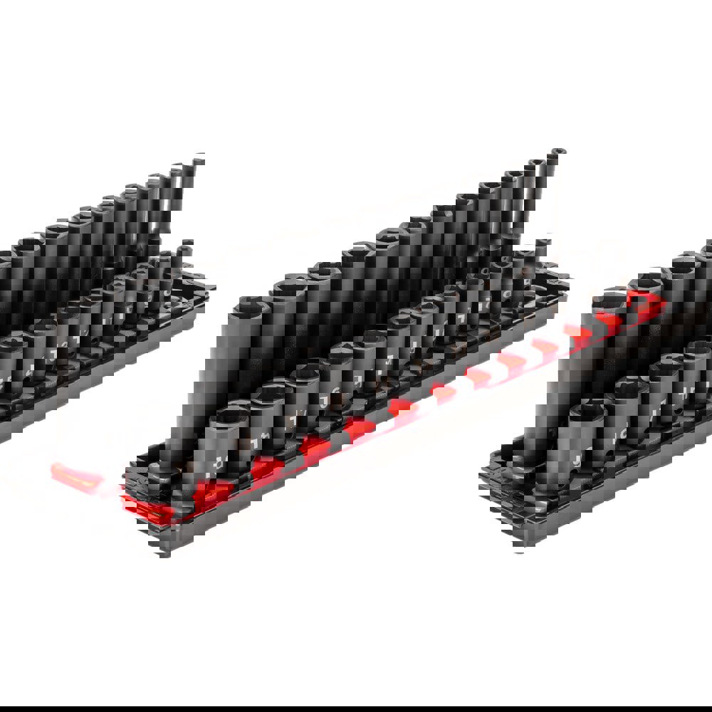 Deep Standard Impact Socket Set Socket Set: 24 Pc, 8 to 19