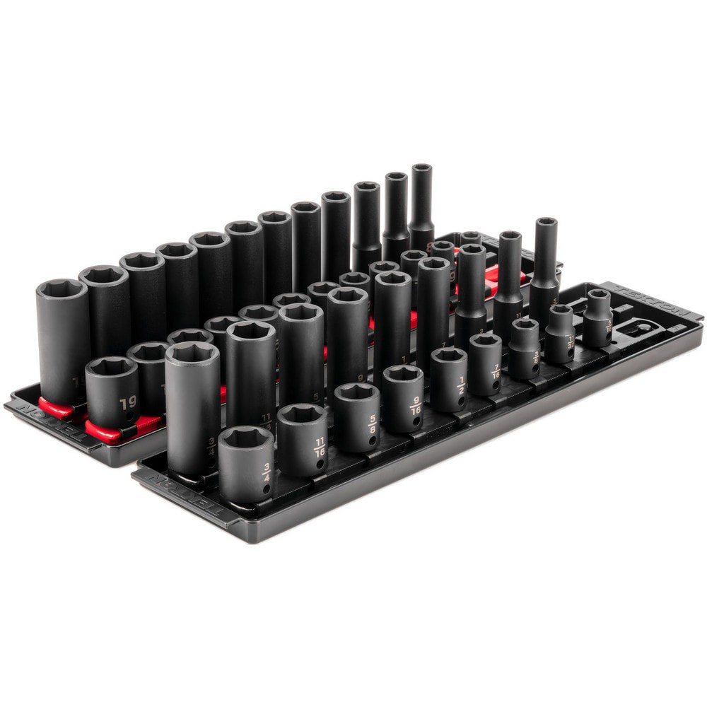 Socket Sets; Set Type: Deep; Standard; Impact; Socket Set ; Drive Size: 3/8 in ; Minimum Size (Inch): 0.3125 ; Maximum Size (Inch): 0.75 ; Tool Type: 3/8 in Standard & Deep Impact Socket Set ; Material: Steel