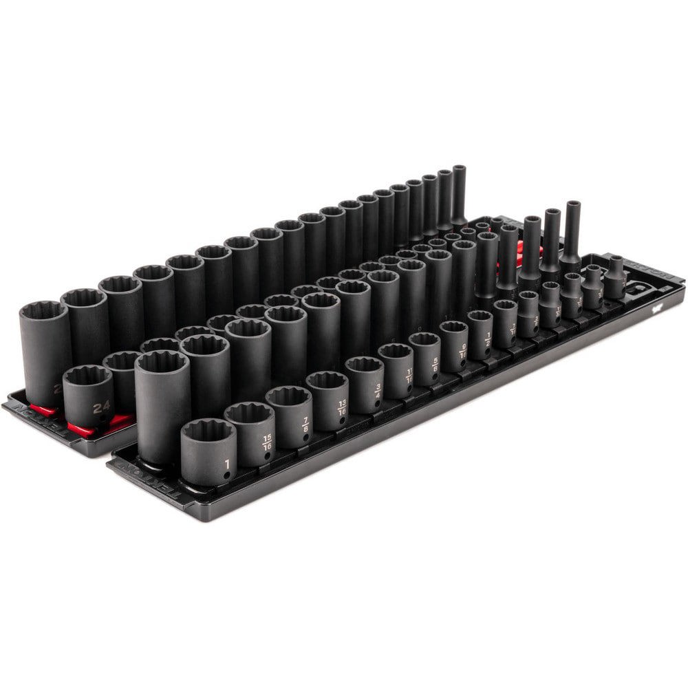 Socket Sets; Set Type: Deep; Standard; Impact; Socket Set ; Drive Size: 3/8 in ; Minimum Size (Inch): 0.25 ; Maximum Size (Inch): 1 ; Tool Type: 3/8 in Standard & Deep Impact Socket Set ; Material: Steel