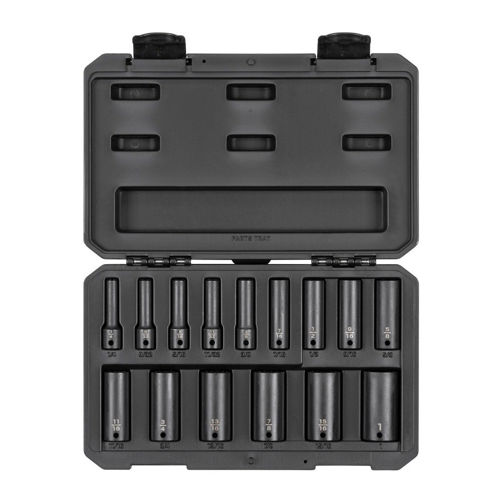 Socket Set Socket Set: 15 Pc, 1/4 to 1