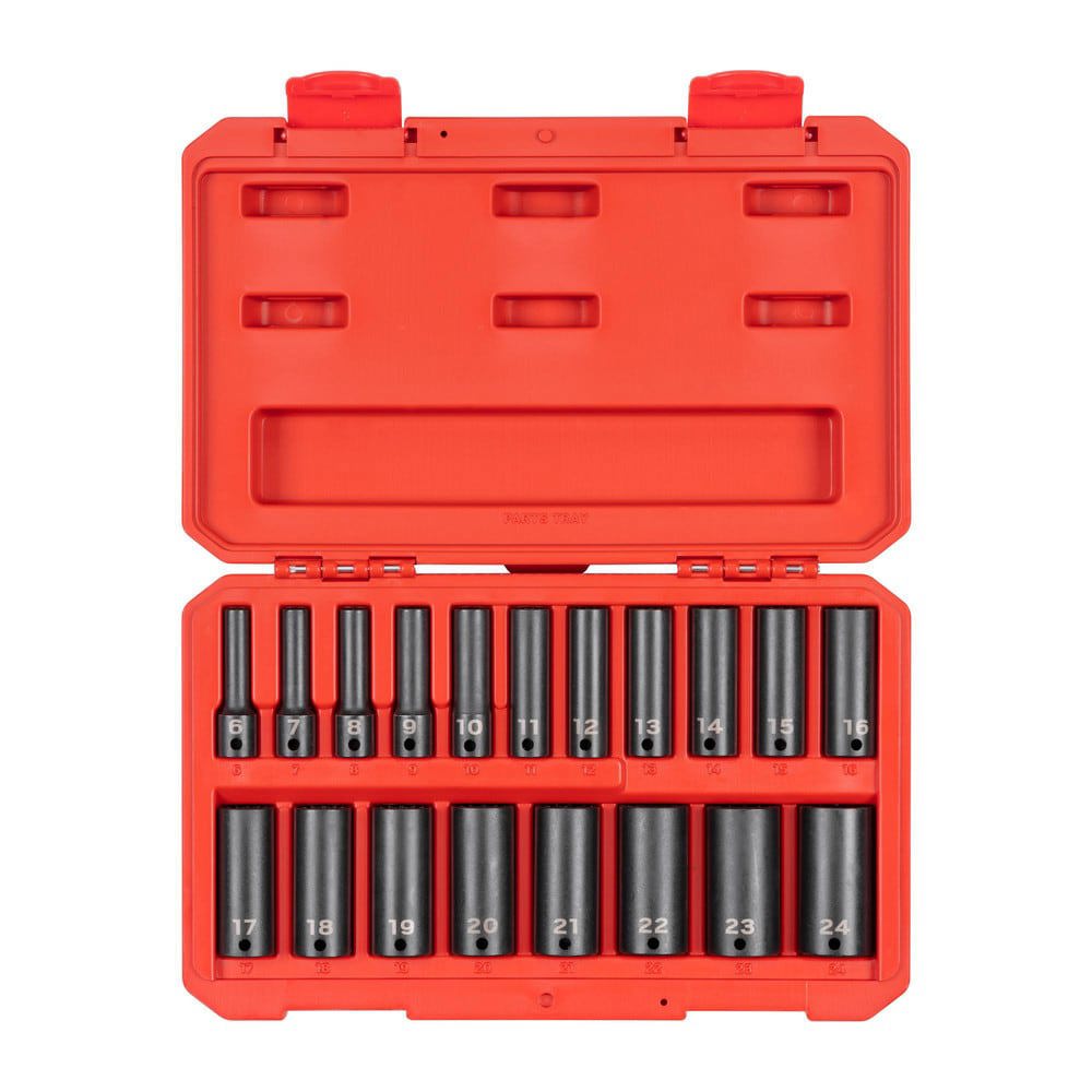 Socket Set Socket Set: 19 Pc, 6.00 to 24.00 mm Socket