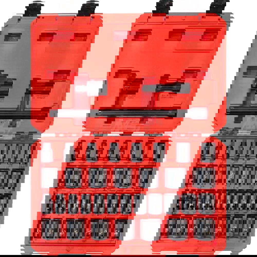 Socket Set Socket Set: 37 Pc, 1/4 to 1