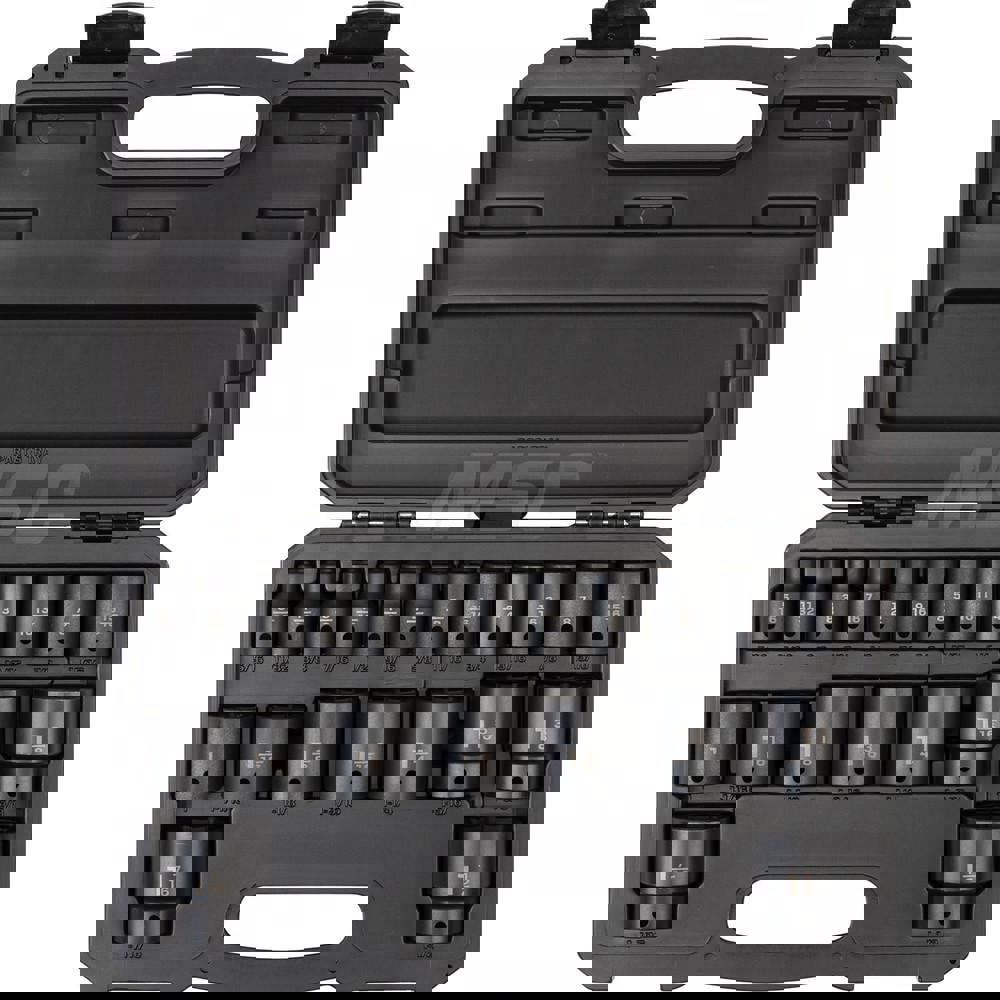 1/2 Inch Drive 6-Point Impact Socket Set, 21-Piece (5/16 - 1-1/2 in.)