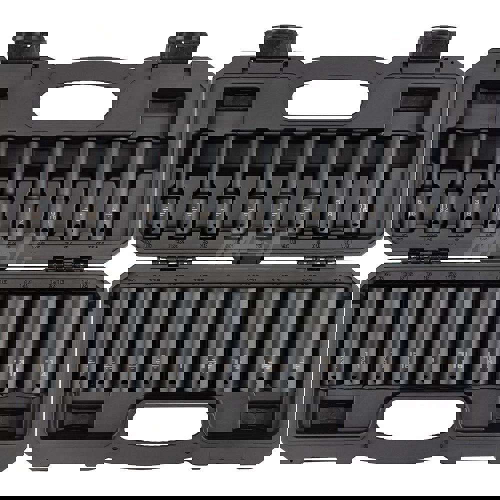 1/2 Inch Drive Deep 6-Point Impact Socket Set, 17-Piece (5/16 - 1-1/4 in.)