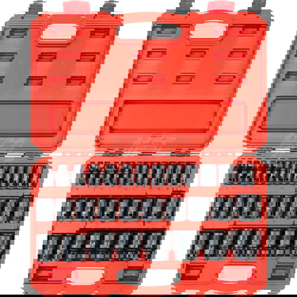 1/2 Inch Drive 6-Point Impact Socket Set, 31-Piece (8-38 mm)