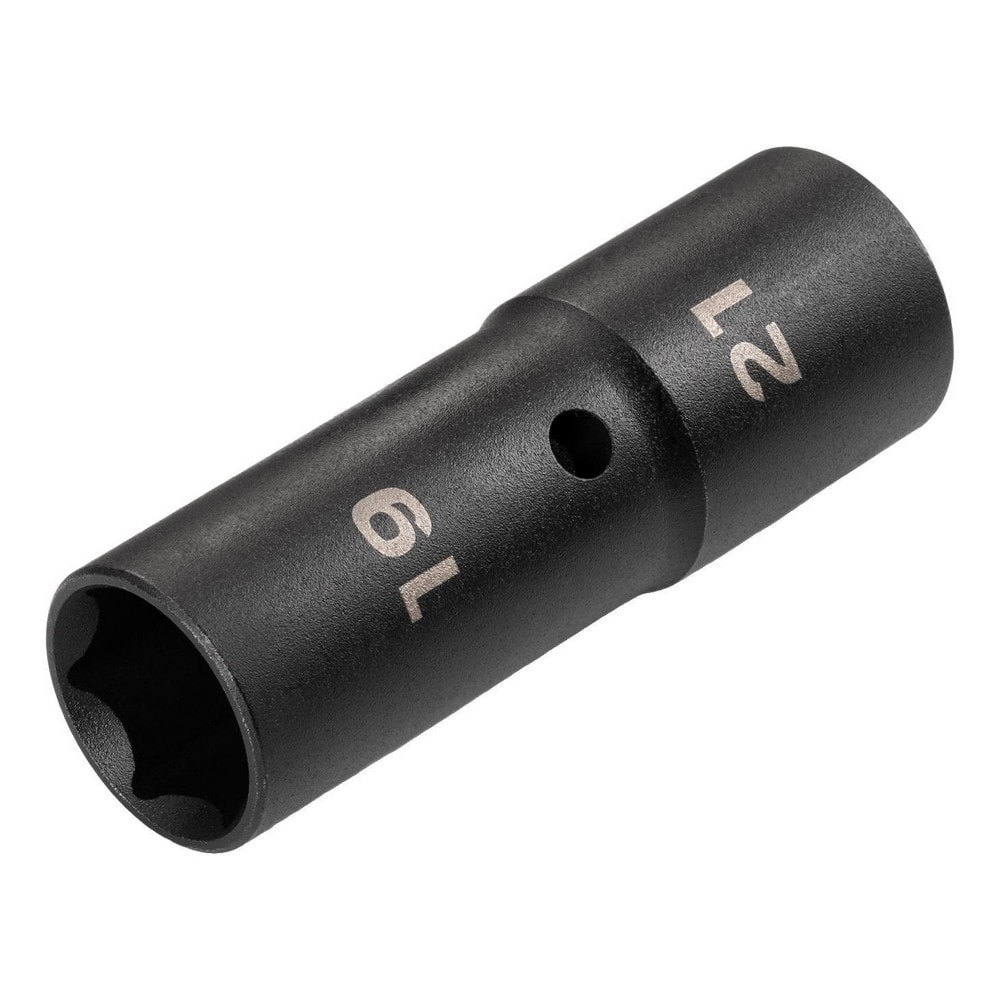 Impact Sockets; Socket Size (mm): 19 ; Number Of Points: 6 ; Drive Style: Hex ; Material: Chromium-Molybdenum Steel ; Finish: Manganese Phosphate ; Insulated: No