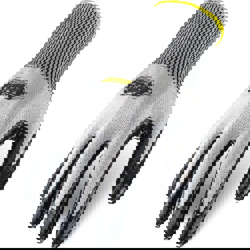 Puncture-Resistant Gloves: Size 2X-Large, ANSI Cut A4, ANSI Puncture 5, Nitrile, HPPE Steel Blend Knit