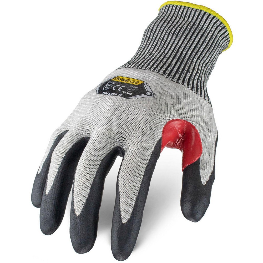 Puncture-Resistant Gloves: Size X-Small, ANSI Cut A6, ANSI Puncture 4, Foam Nitrile, HPPE Steel Blended Knit