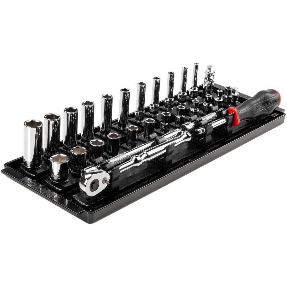 Socket Sets; Set Type: Deep; Standard; Ratchet&Socket Set ; Drive Size: 1/4 in ; Minimum Size (Inch): 8 ; Maximum Size (Inch): 19 ; Tool Type: 1/4 in Standard & Deep Socket Set ; Material: Steel