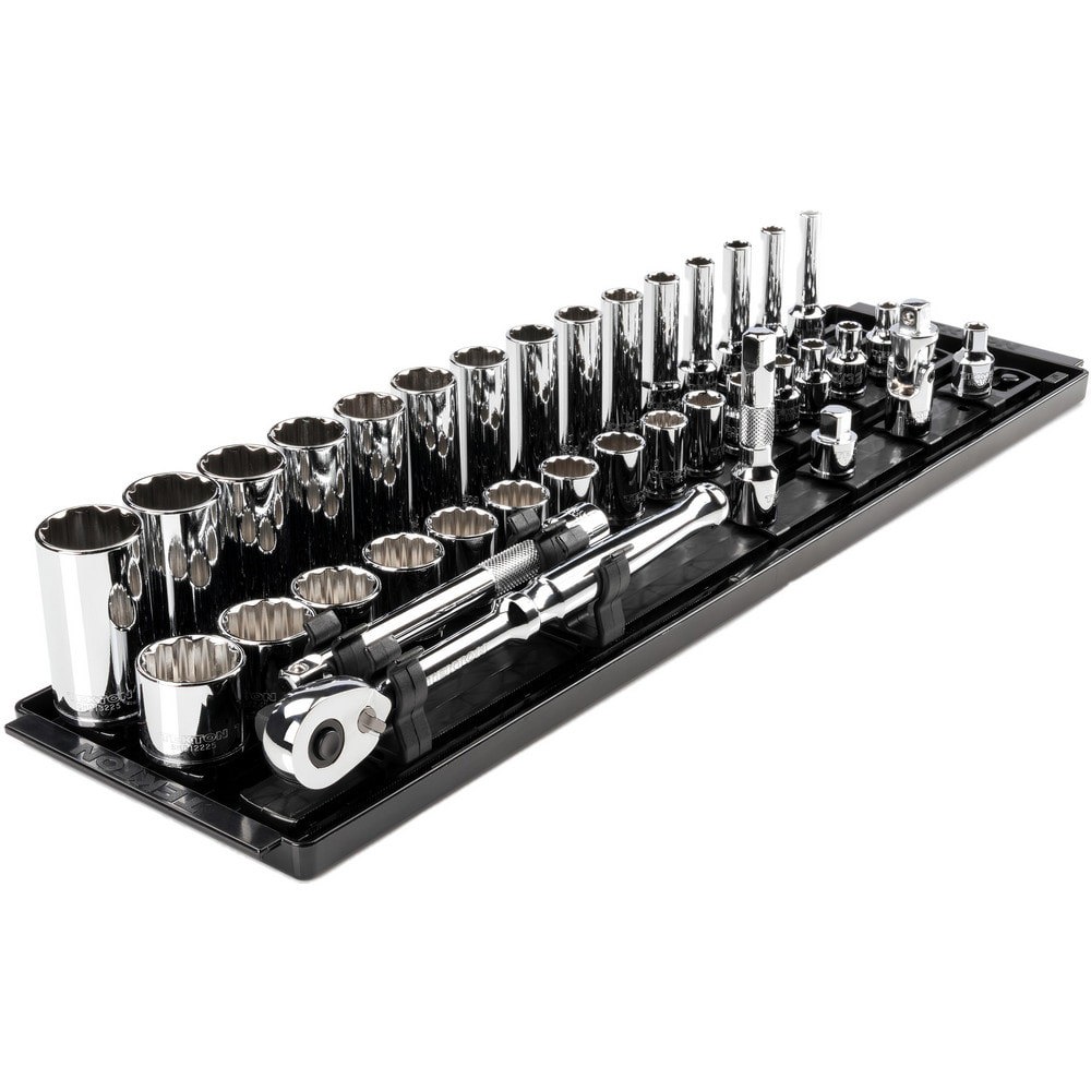 Socket Sets; Set Type: Deep; Standard; Ratchet&Socket Set ; Drive Size: 3/8 in ; Minimum Size (Inch): 0.25 ; Maximum Size (Inch): 1 ; Tool Type: 3/8 in Standard & Deep Socket Set ; Material: Steel