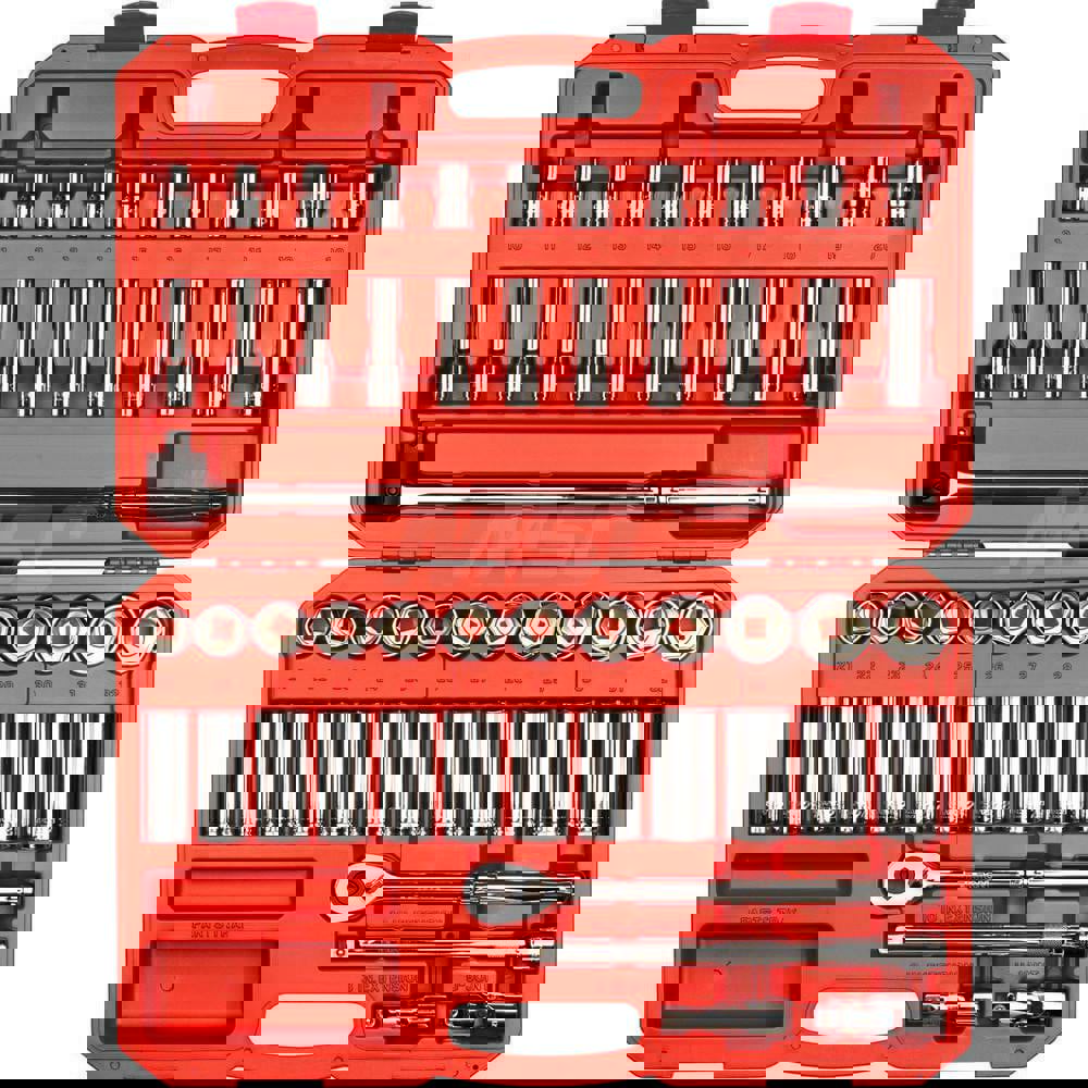 1/2 Inch Drive 6-Point Socket and Ratchet Set, 52-Piece (10-32 mm)