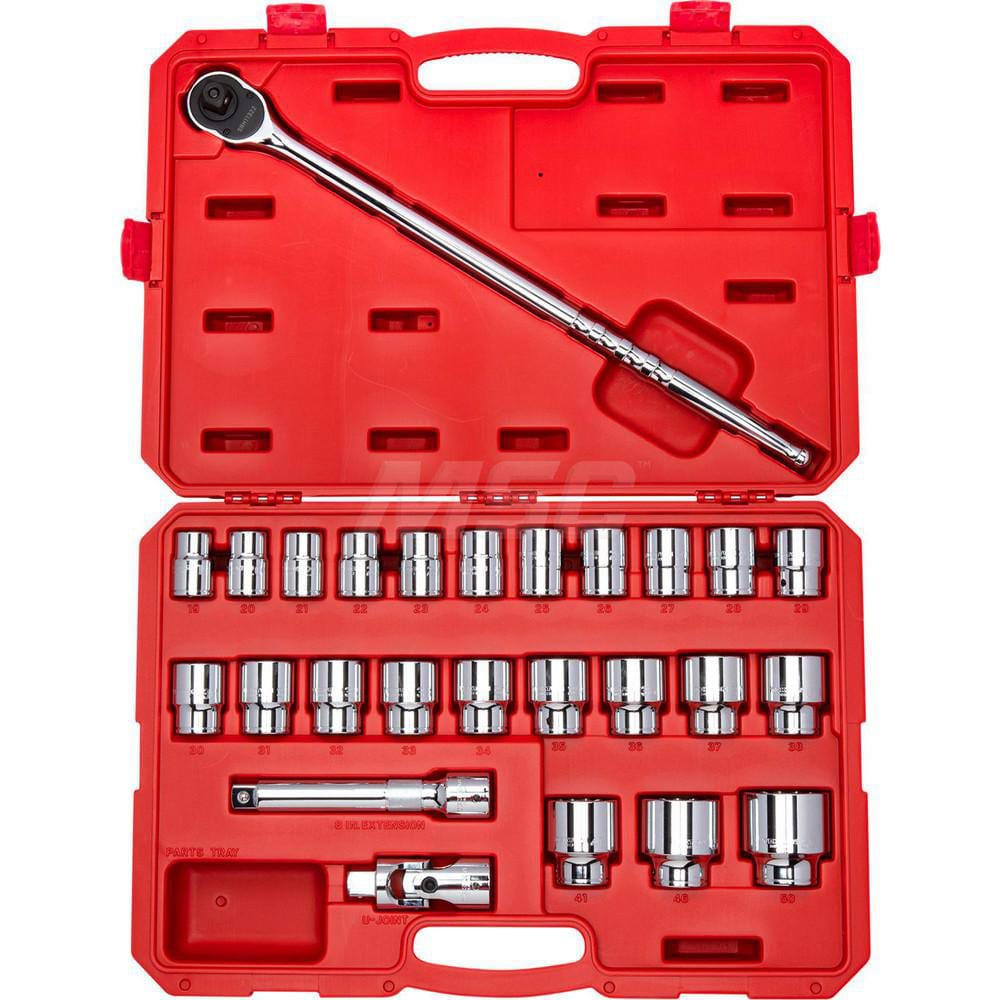 Socket Set Socket Set: 27 Pc, 19 to 50 mm Socket