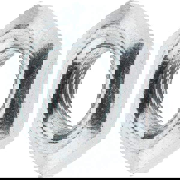 Hex Lock Nut: Metal Insert, M6x1, Grade Class 10 Steel, Zinc Plated Finish