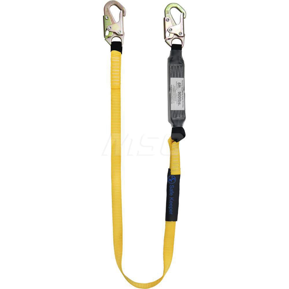 Lanyards & Lifelines; Load Capacity: 310lb ; Construction Type: Webbing ; Harness Type: Fall Arrest ; Lanyard End Connection: Snap Hook ; Anchorage End Connection: Snap Hook ; Length Ft.: 6.00
