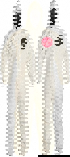 Disposable Coveralls: Size 4X-Large, 3.6 oz, Hazmat, Zipper Closure