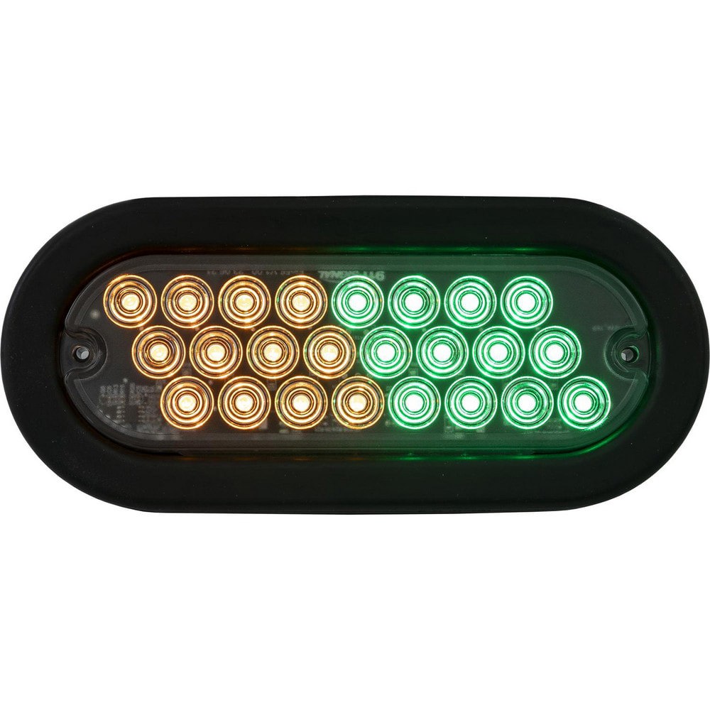 Towing Lights; Type: LED ; Color: Amber; Green ; Length (Inch): 6 ; Width (Inch): 7-11/16 ; Voltage: 12-24V ; Material: Polycarbonate; Polymer