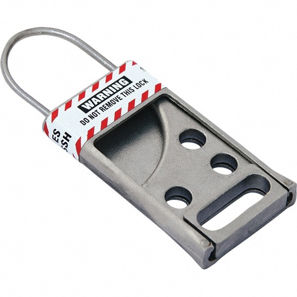 Lockout Hasp: Slide Hasp, Single Jaw, 6 Padlocks