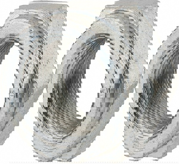 Hex Lock Nut: Distorted Thread, 1-3/8-12, Grade C Steel, Clear Cadmium Finish