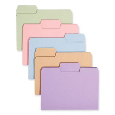 File Folders with Top Tab: Letter, Assorted, 100/Pack