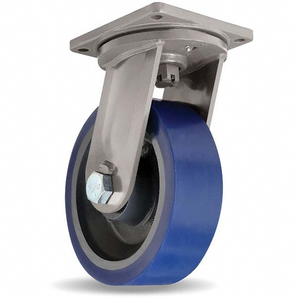 Swivel Top Plate Caster: Polyurethane, 12