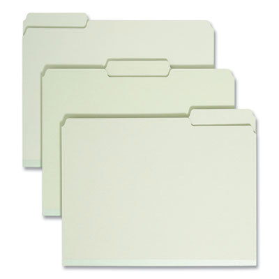 File Folders with Top Tab: Letter, Gray & Green, 25/Pack