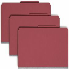 Classification Folder: Letter, Bright Red, 10/Pack