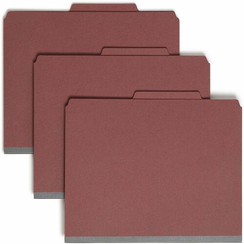 Classification Folder: Letter, Red, 10/Pack
