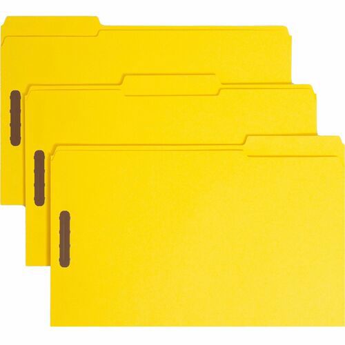 File Folders with Top Tab: Legal, Yellow, 50/Pack